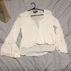 Lulus white bell sleeve top